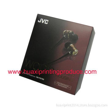square brown earphone boxes